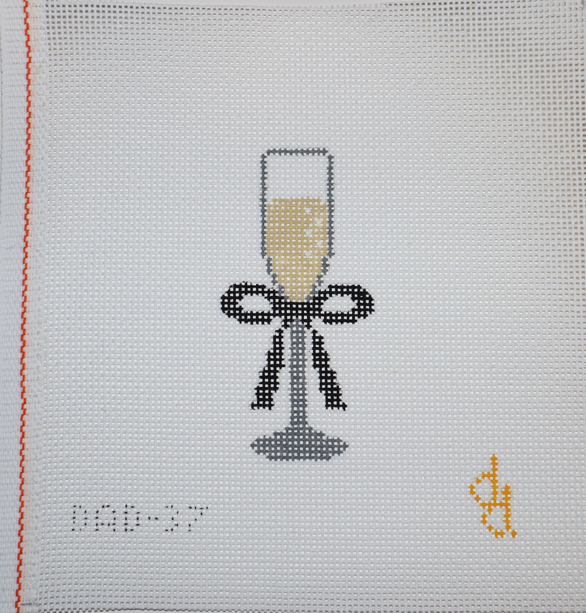 Champagne Flute Needlepoint Canvas