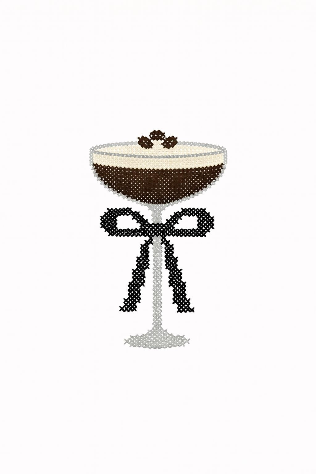 Espresso Martini Needlepoint Canvas