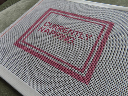 Currently Napping Needlepoint Canvas
