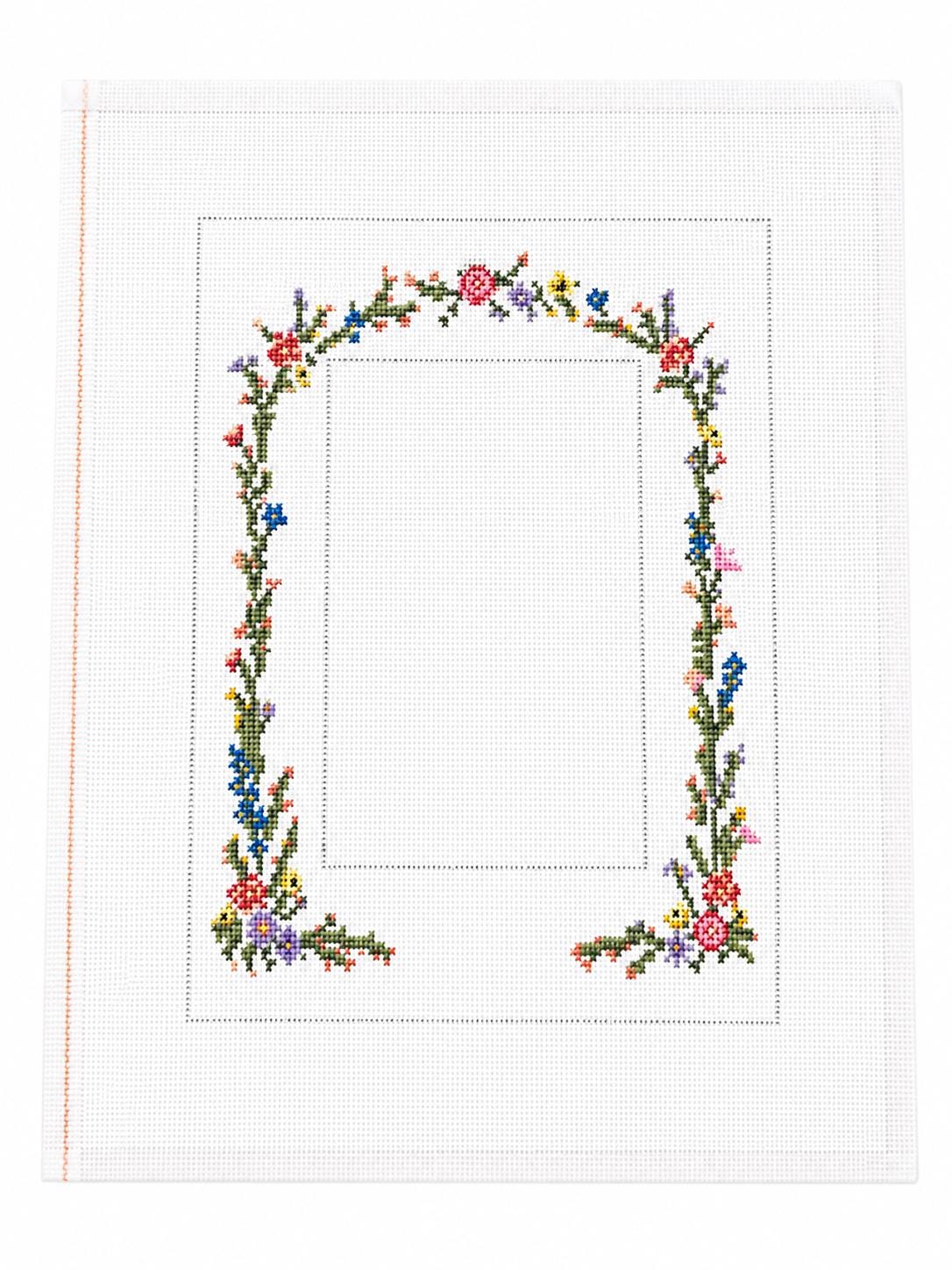 Floral Needlepoint Frame Canvas