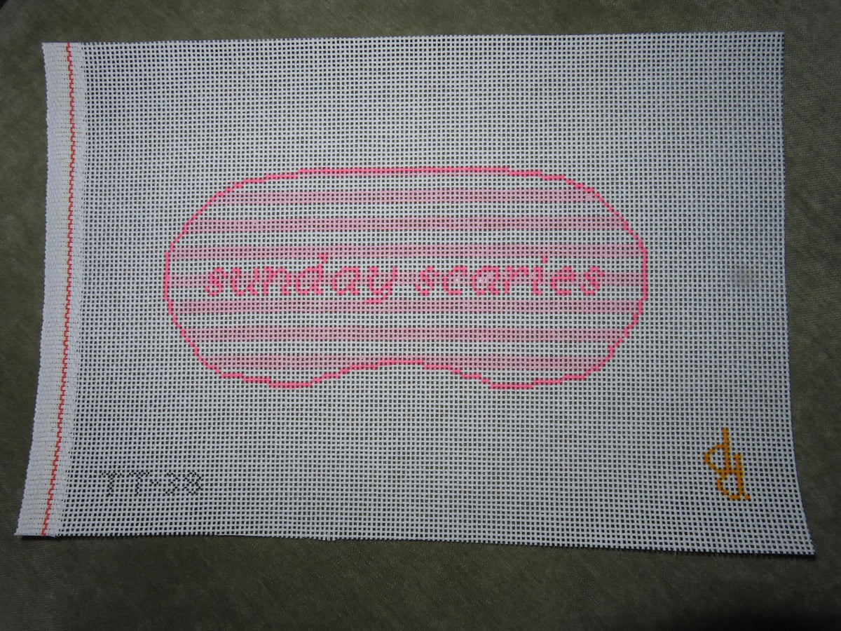 Sunday Scaries Eye Mask Needlepoint Canvas