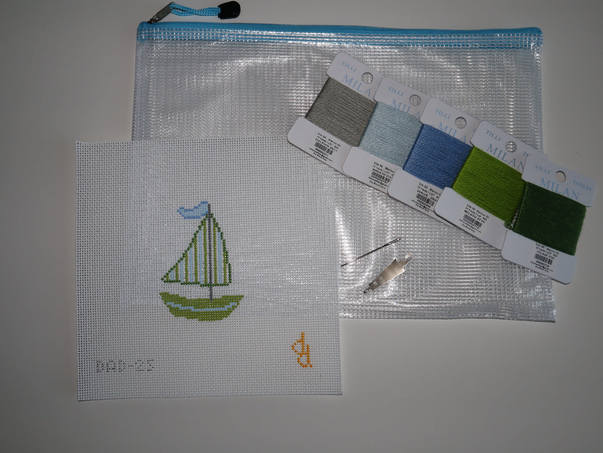 Beginner Needlepoint Kit- Sailboat