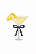 Lemon Drop Martini Needlepoint Canvas