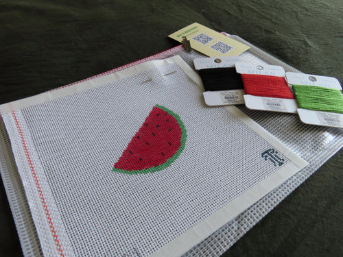 Beginner Needlepoint Kit- Watermelon Slice
