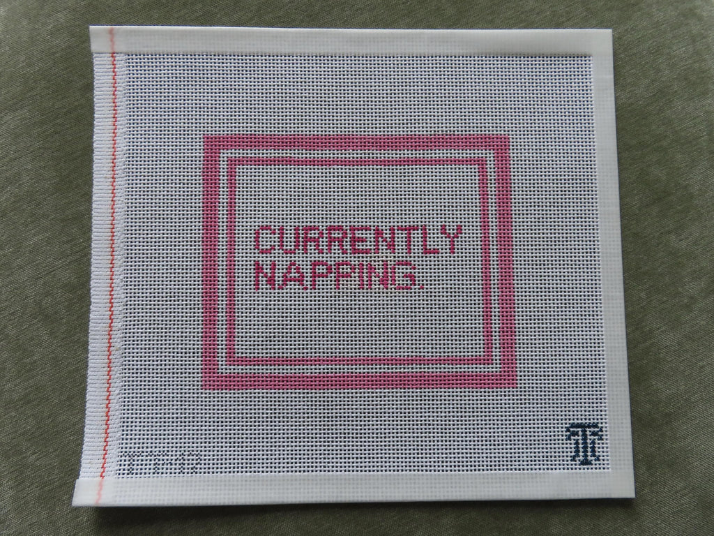 Currently Napping Needlepoint Canvas